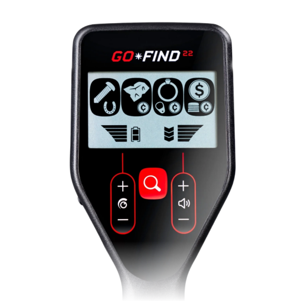 جهاز الكشف عن المعادن GO-FIND 22 - قابل للطي، خفيف الوزن، ومناسب للاستخدام كهواية